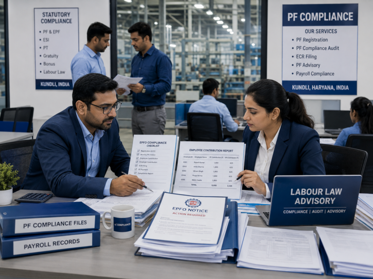 PF compliance services EPFO compliance audit PF compliance mistakes PF government notices payroll compliance management labor law compliance services PF audit services in Kundli